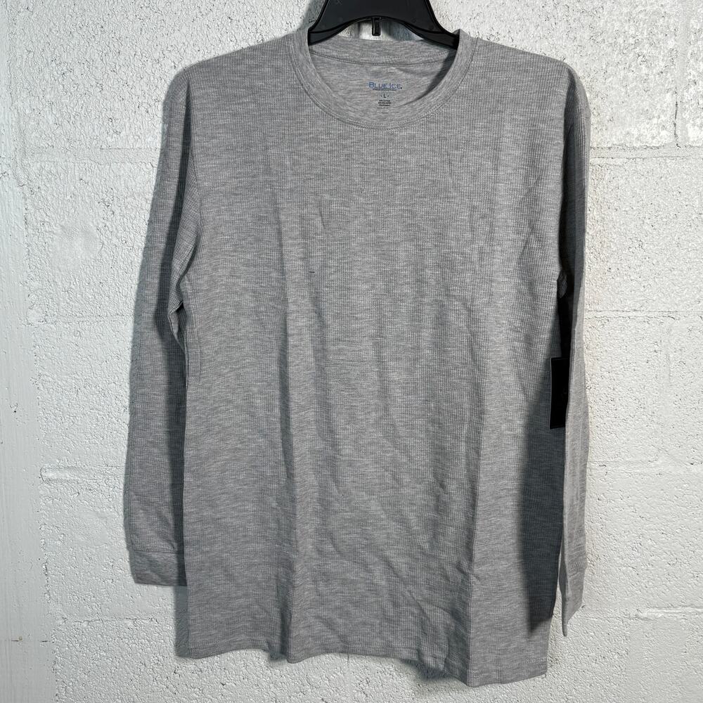 Blue Ice Men's Thermal Crew Neck Shirt Light Grey Large
